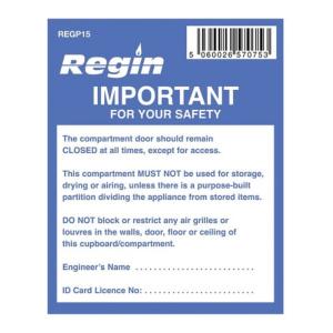 Regin REGP15 Important - Compartment Sticker Pack Of 8